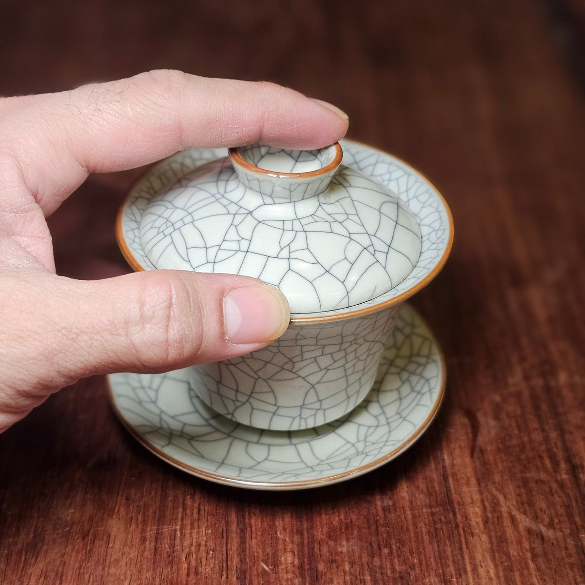 Geyao Porcelain Crackle Gaiwan