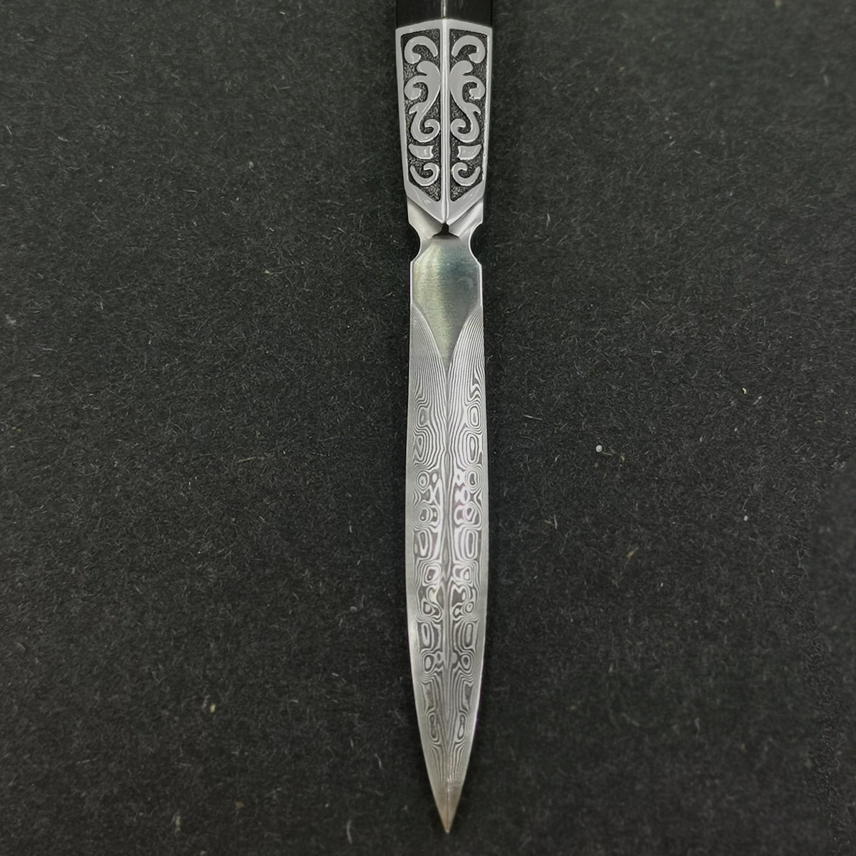 Damascene Style Stainless Steal Hard Wood Puerh Prying Knife