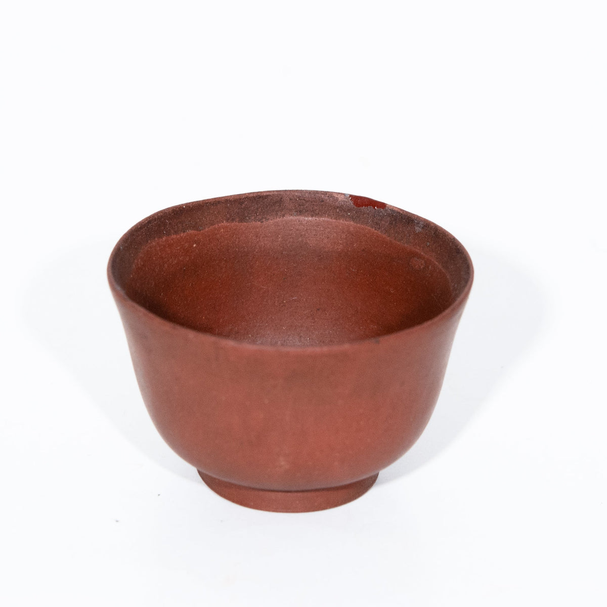 Antique Repaired Chinese Yixing Zini Round Tea Cup