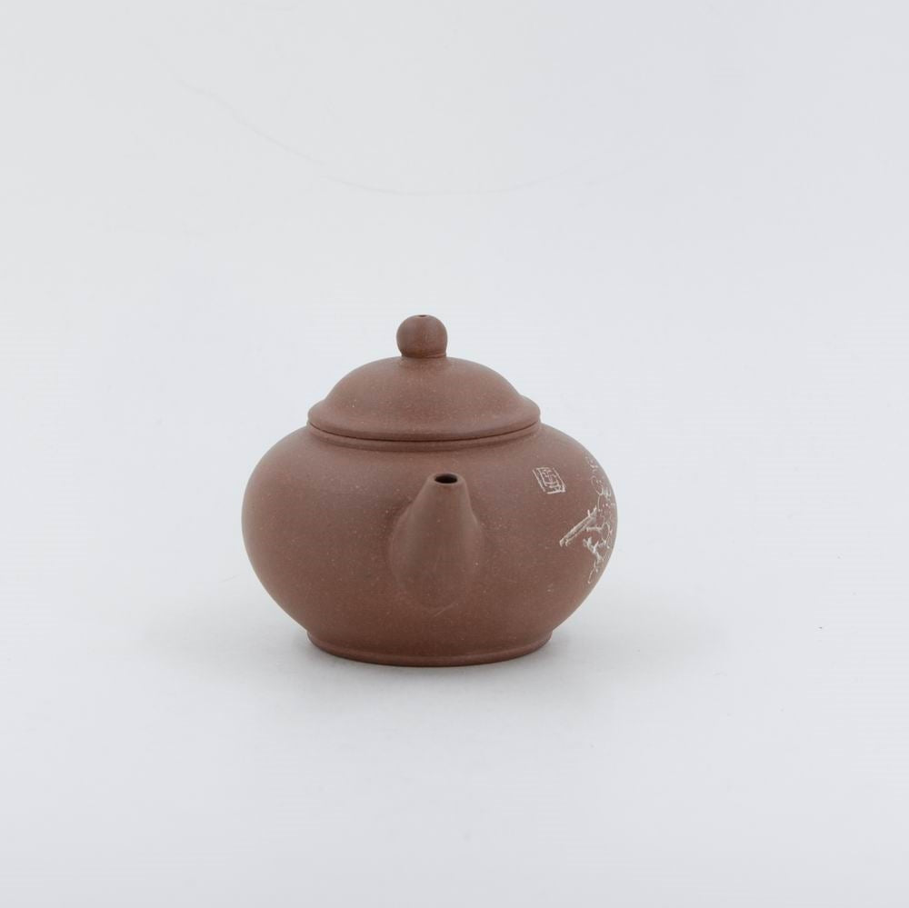 Yixing 1980's #8 Flower Series Set of 4 Yixing Teapots - Mei Lan Zhu Qu (Plum, Orchid, Bamboo, Chrysanthemum)