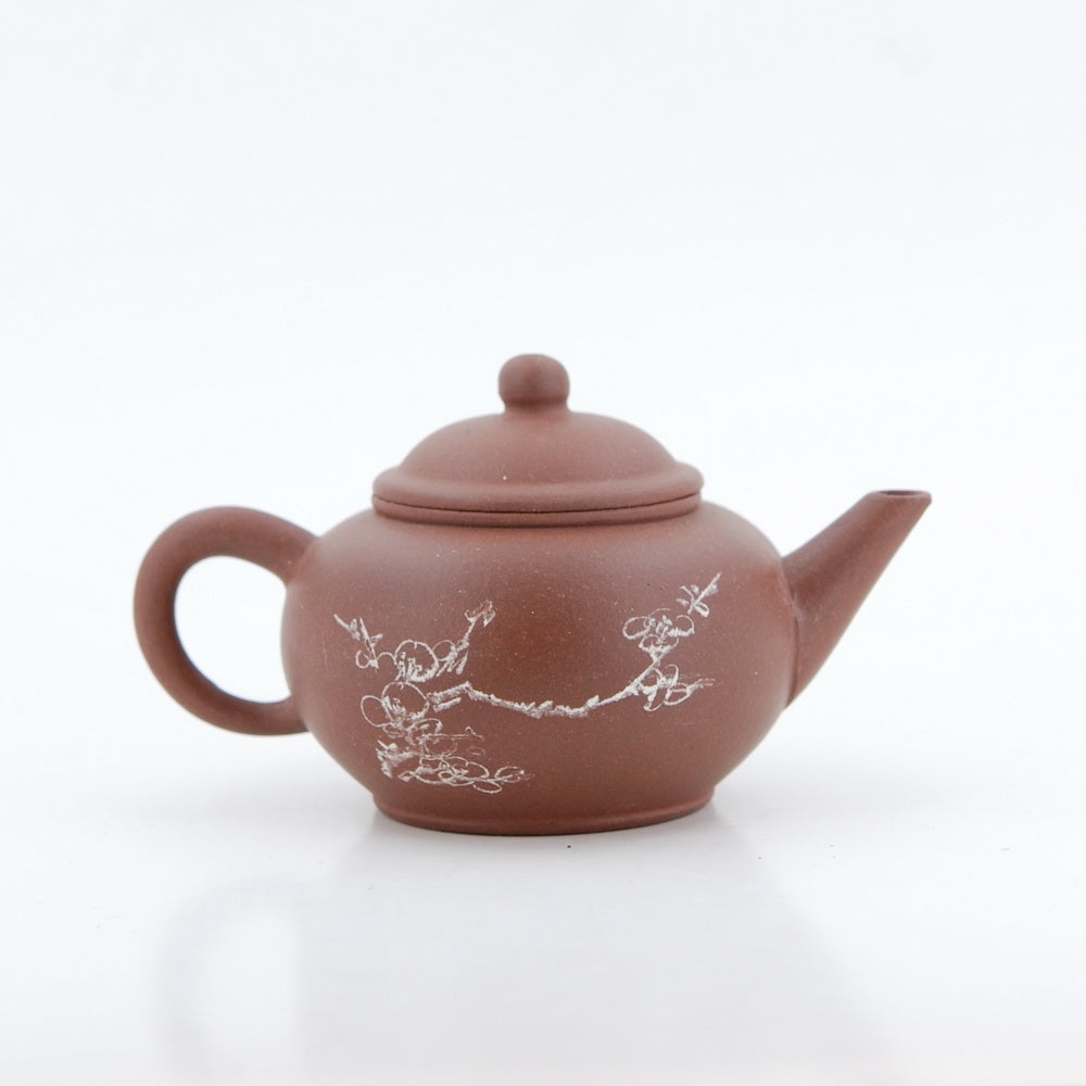 Yixing 1980's #12 Zini Flower and Poem Series Set of 4 Yixing Teapots - Mei Lan Zhu Qu (Plum, Orchid, Bamboo, Chrysanthemum)