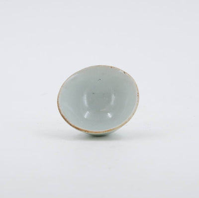 Antique Miniature Celadon Porcelain Tea Cup Set of Two