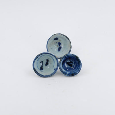 Early 20th Century Miniature Blue And White Porcelain Tea Cup