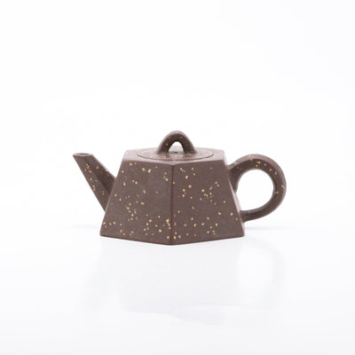 1980's Yixing Zini Hexagon Shape Bright Stars In The Sky Chinese Teapot
