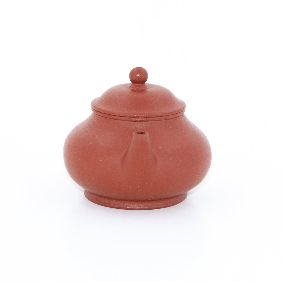 Yixing 1980's Zhuni Lipi Pan Shape Chinese Teapot