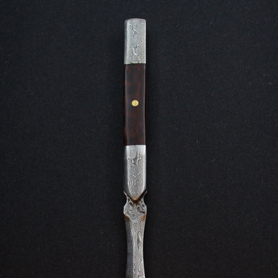 Damascene Style Stainless Steal Hard Wood Puerh  Prying Knife