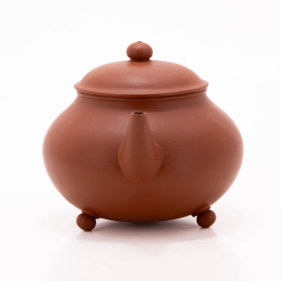 Yixing Zhuni Antique Style Three Legs Pear Shape Chinese Teapot