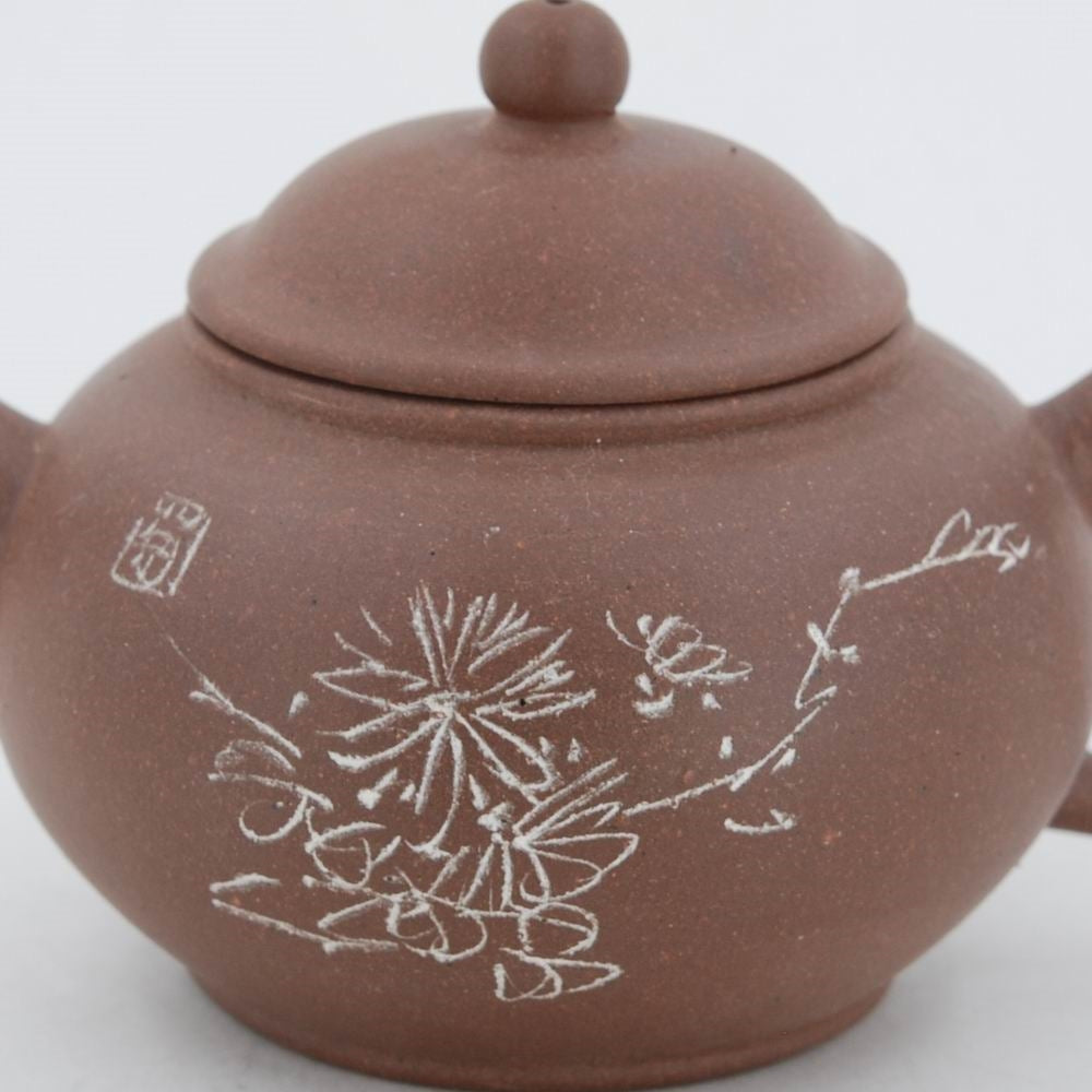 Yixing 1980's #8 Flower Series Set of 4 Yixing Teapots - Mei Lan Zhu Qu (Plum, Orchid, Bamboo, Chrysanthemum)