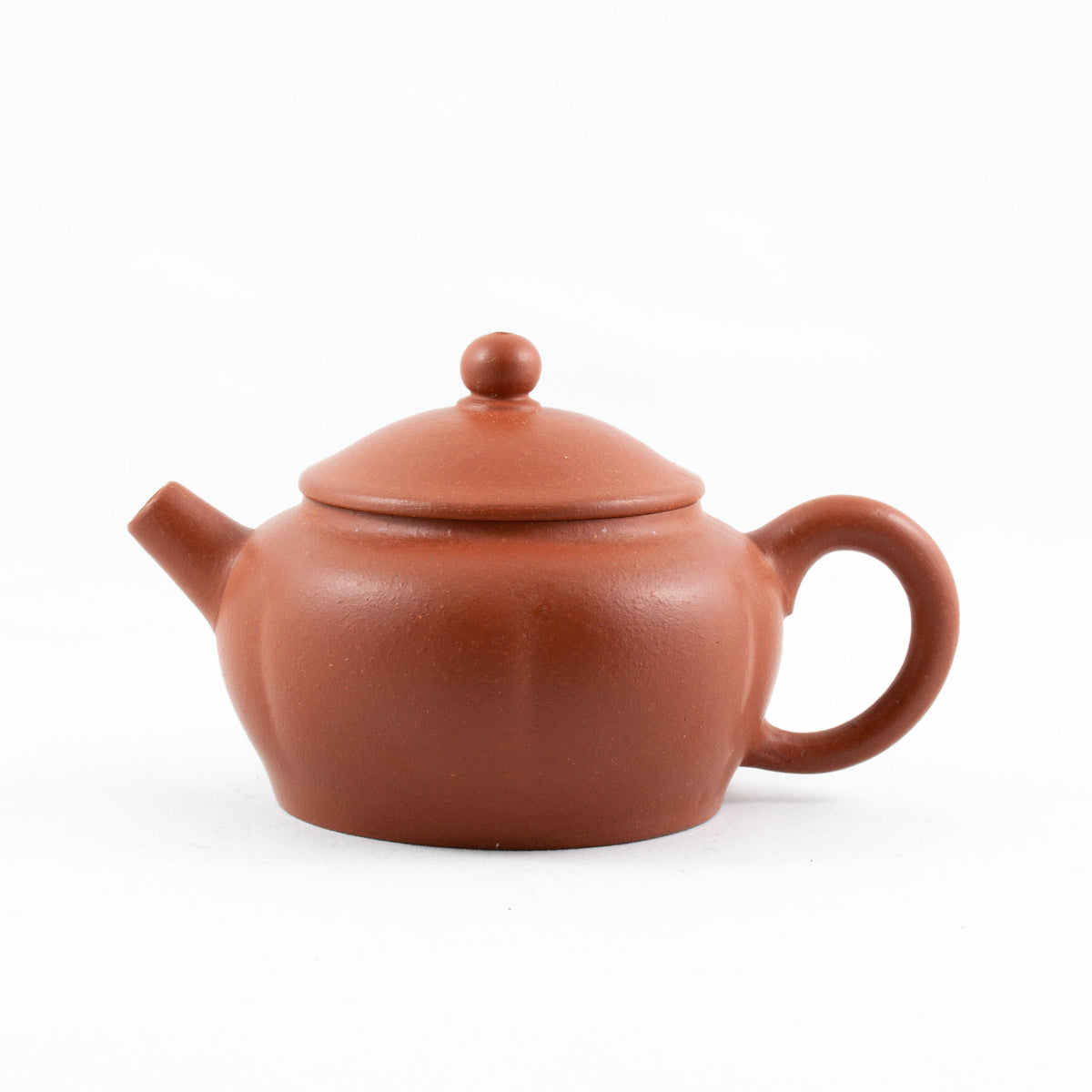 Yixing 1980's Zhuni flower petal Shape Chinese Teapot