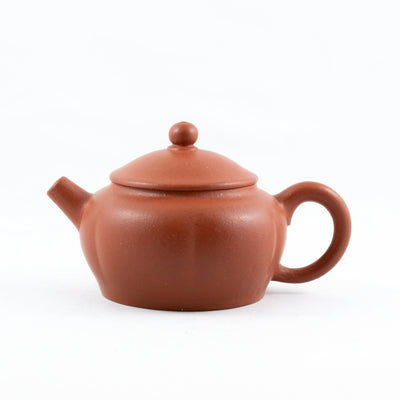 Yixing 1980's Zhuni flower petal Shape Chinese Teapot