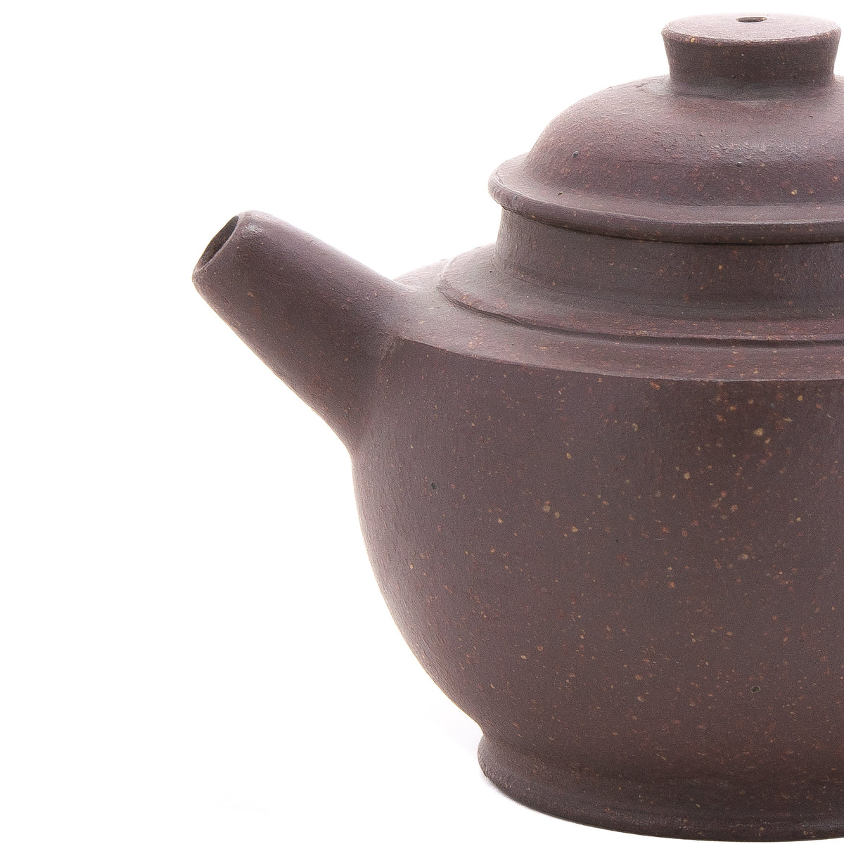 1980's Yixing Zini Flat Shoulder JuLun Zhu (巨輪珠) Chinese Teapot