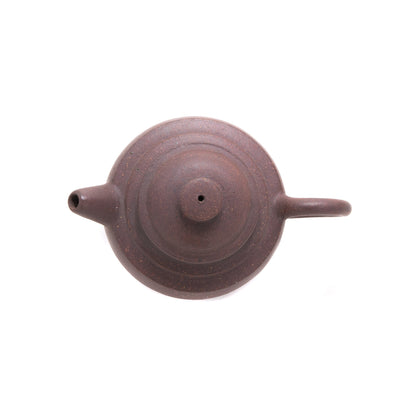 1980's Yixing Zini Flat Shoulder JuLun Zhu (巨輪珠) Chinese Teapot