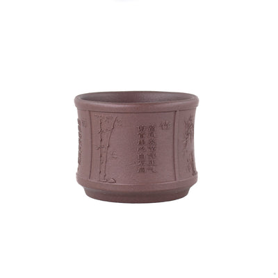 Yixing Clay Four Gentlemen Flowers Tea Cup